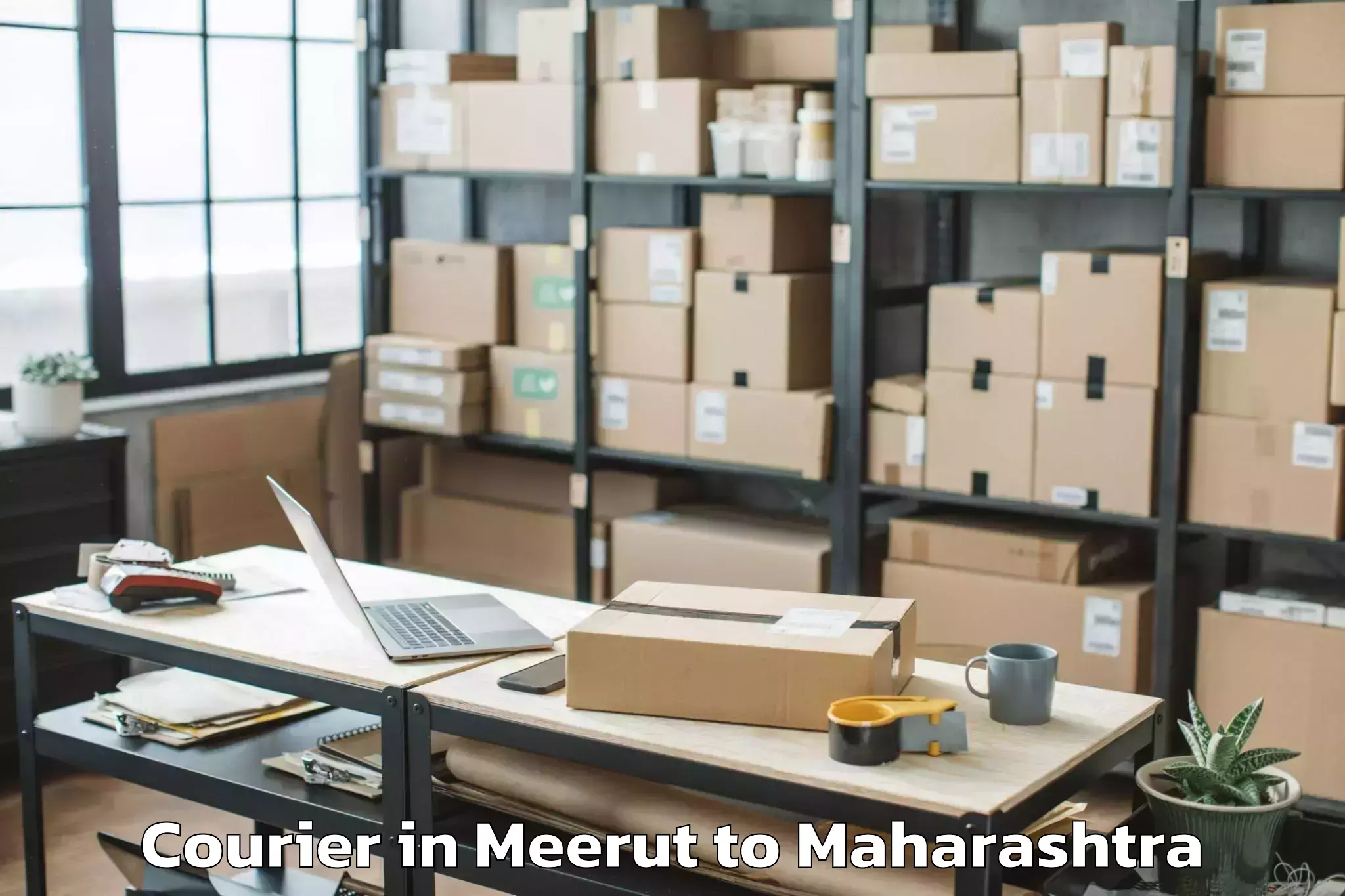 Easy Meerut to Sasvad Courier Booking